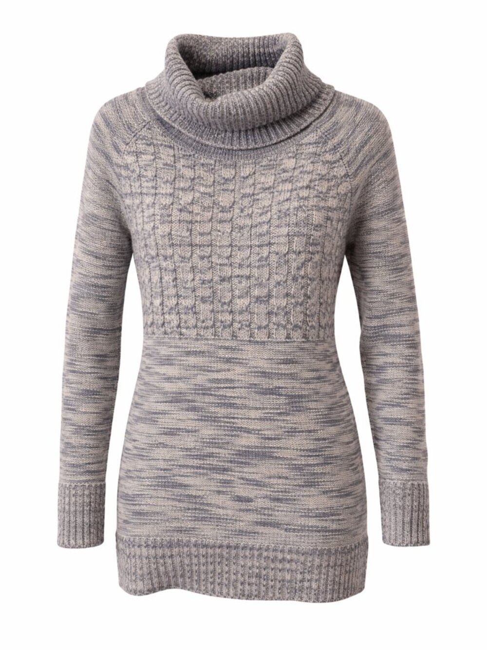 Mana Turtleneck Sweater Blue Acrylic Ribbed Long Sleeve Knit Woman's Medium NWT